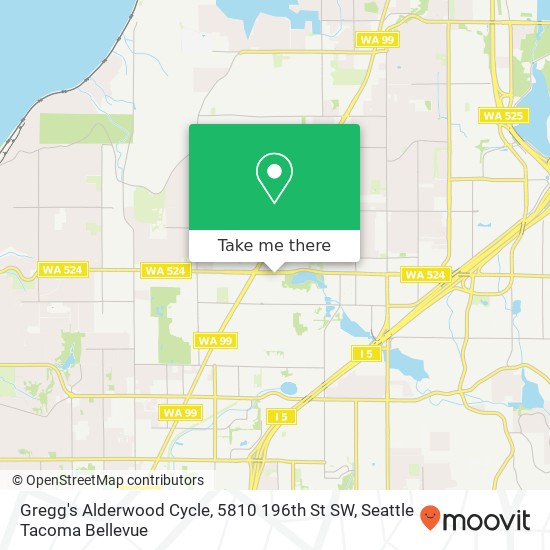 Gregg's Alderwood Cycle, 5810 196th St SW map