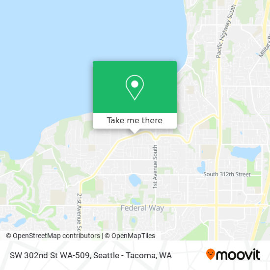 Mapa de SW 302nd St WA-509