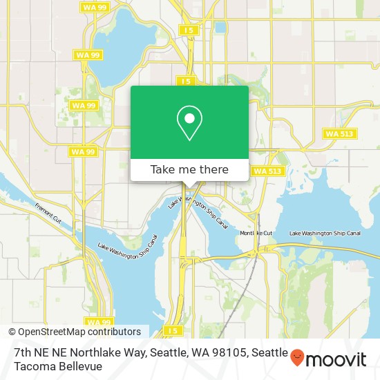 Mapa de 7th NE NE Northlake Way, Seattle, WA 98105