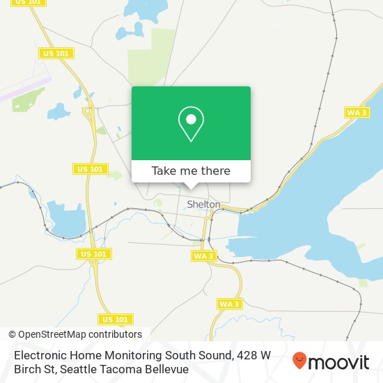 Mapa de Electronic Home Monitoring South Sound, 428 W Birch St