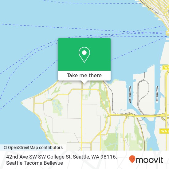 42nd Ave SW SW College St, Seattle, WA 98116 map