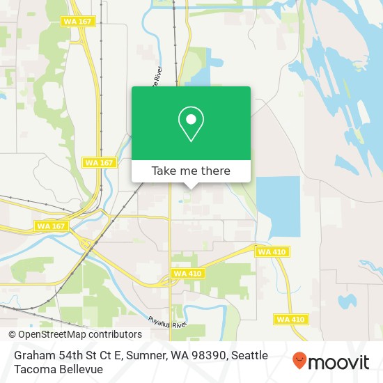 Mapa de Graham 54th St Ct E, Sumner, WA 98390