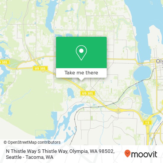 Mapa de N Thistle Way S Thistle Way, Olympia, WA 98502