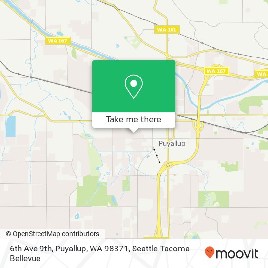 Mapa de 6th Ave 9th, Puyallup, WA 98371