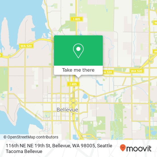 116th NE NE 19th St, Bellevue, WA 98005 map