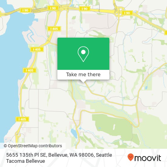 Mapa de 5655 135th Pl SE, Bellevue, WA 98006