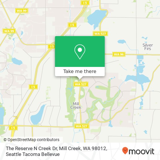 Mapa de The Reserve N Creek Dr, Mill Creek, WA 98012