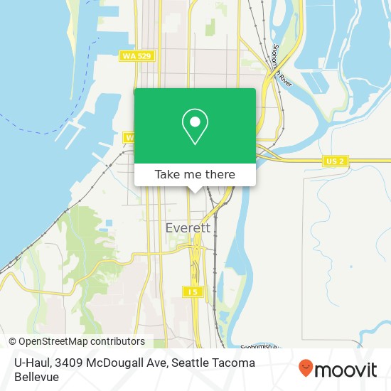 Mapa de U-Haul, 3409 McDougall Ave