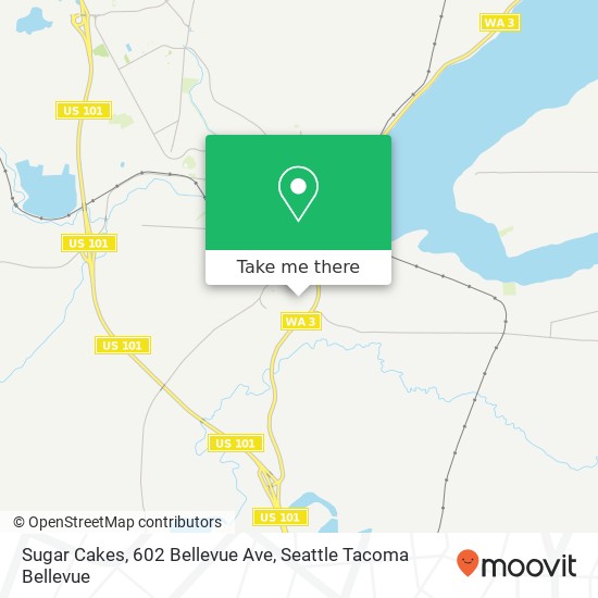 Mapa de Sugar Cakes, 602 Bellevue Ave
