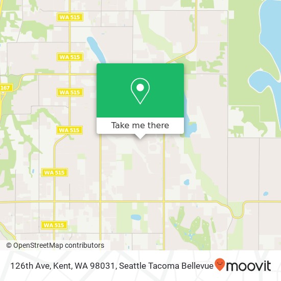 126th Ave, Kent, WA 98031 map