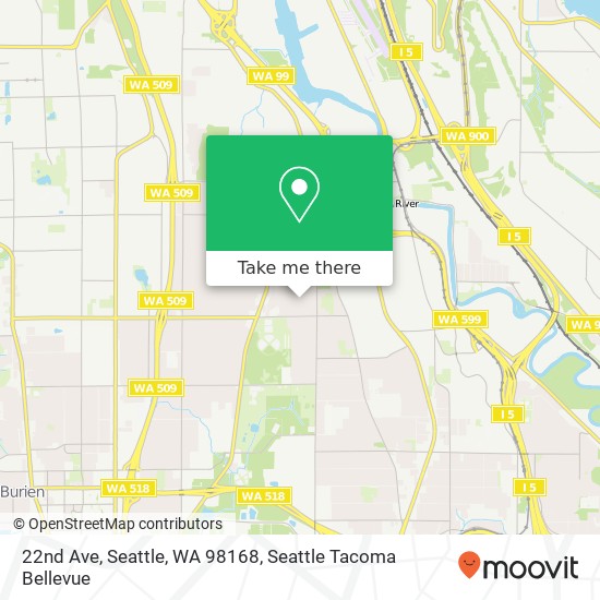 Mapa de 22nd Ave, Seattle, WA 98168