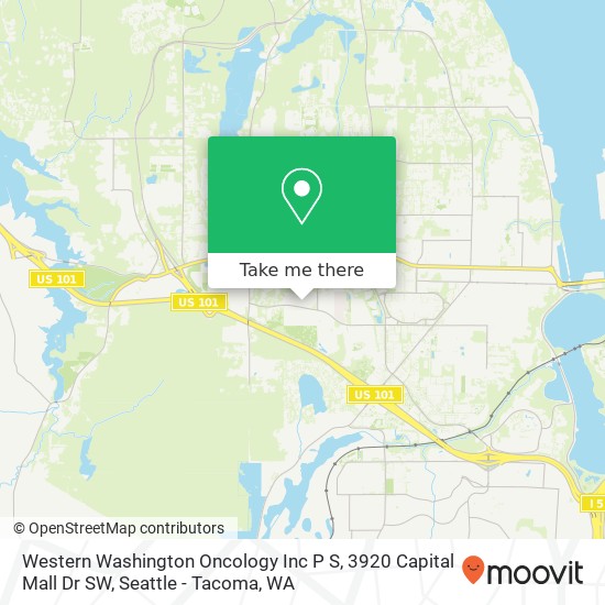 Mapa de Western Washington Oncology Inc P S, 3920 Capital Mall Dr SW