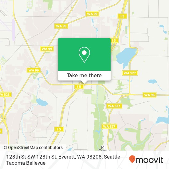 Mapa de 128th St SW 128th St, Everett, WA 98208