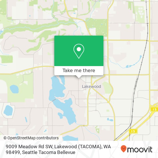 Mapa de 9009 Meadow Rd SW, Lakewood (TACOMA), WA 98499