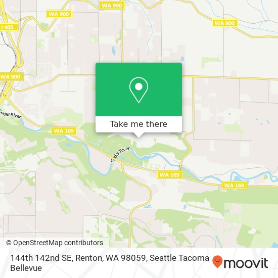 Mapa de 144th 142nd SE, Renton, WA 98059