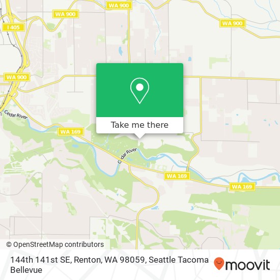 Mapa de 144th 141st SE, Renton, WA 98059