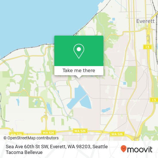 Mapa de Sea Ave 60th St SW, Everett, WA 98203