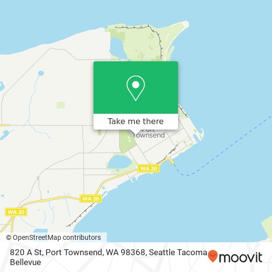 Mapa de 820 A St, Port Townsend, WA 98368