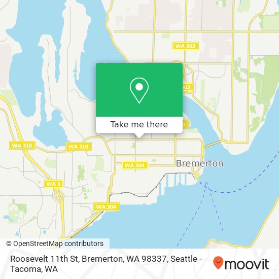 Roosevelt 11th St, Bremerton, WA 98337 map