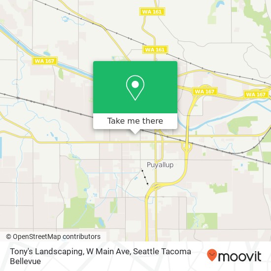 Mapa de Tony's Landscaping, W Main Ave