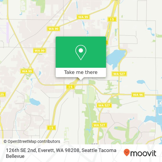 Mapa de 126th SE 2nd, Everett, WA 98208