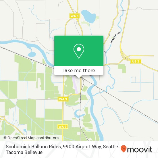 Mapa de Snohomish Balloon Rides, 9900 Airport Way