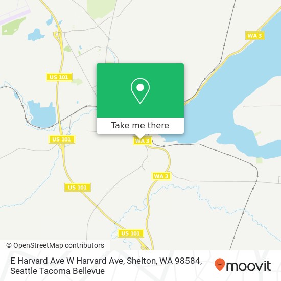 Mapa de E Harvard Ave W Harvard Ave, Shelton, WA 98584