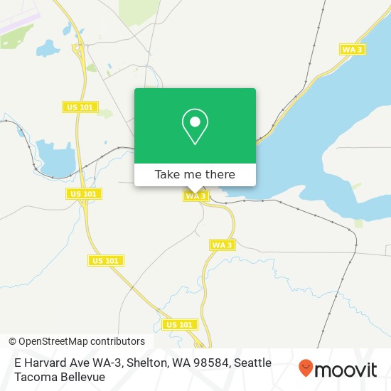 Mapa de E Harvard Ave WA-3, Shelton, WA 98584