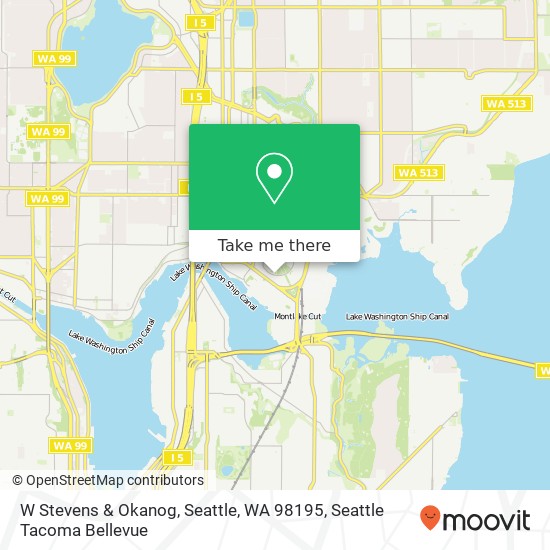 Mapa de W Stevens & Okanog, Seattle, WA 98195