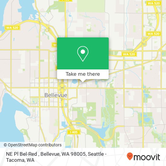 Mapa de NE Pl Bel-Red , Bellevue, WA 98005