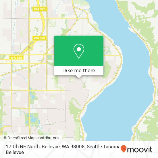 170th NE North, Bellevue, WA 98008 map