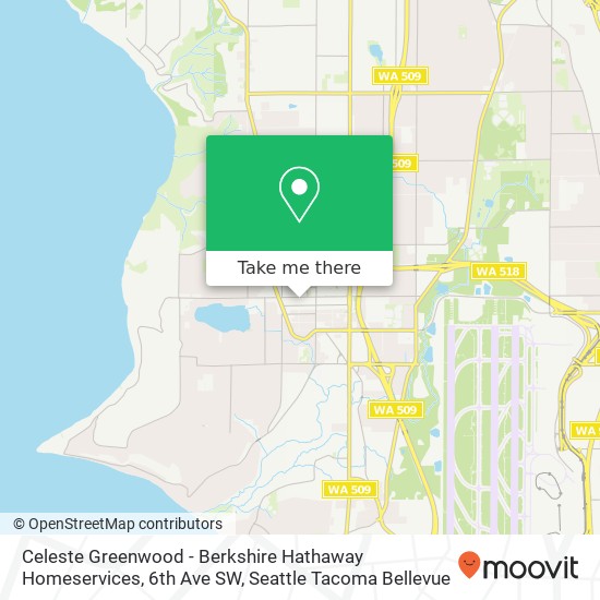 Mapa de Celeste Greenwood - Berkshire Hathaway Homeservices, 6th Ave SW