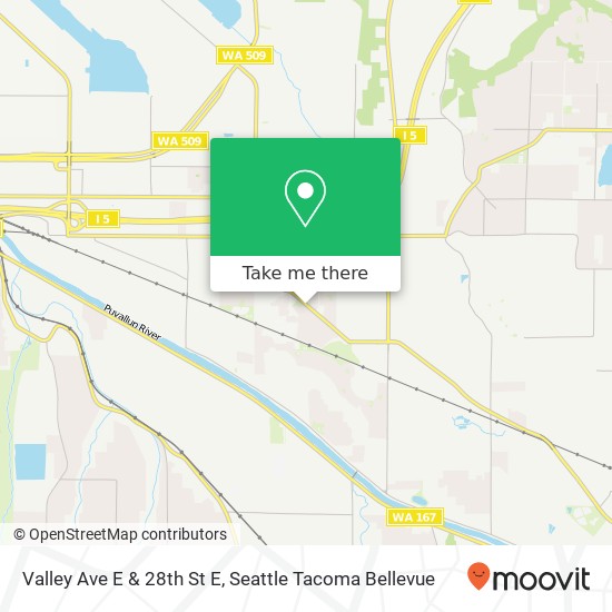 Mapa de Valley Ave E & 28th St E