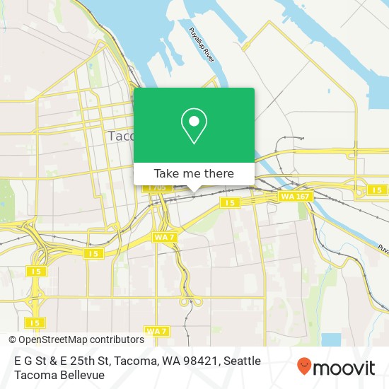 E G St & E 25th St, Tacoma, WA 98421 map