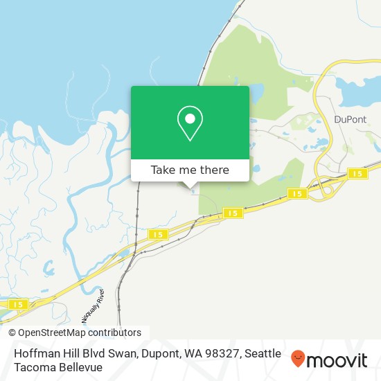 Mapa de Hoffman Hill Blvd Swan, Dupont, WA 98327