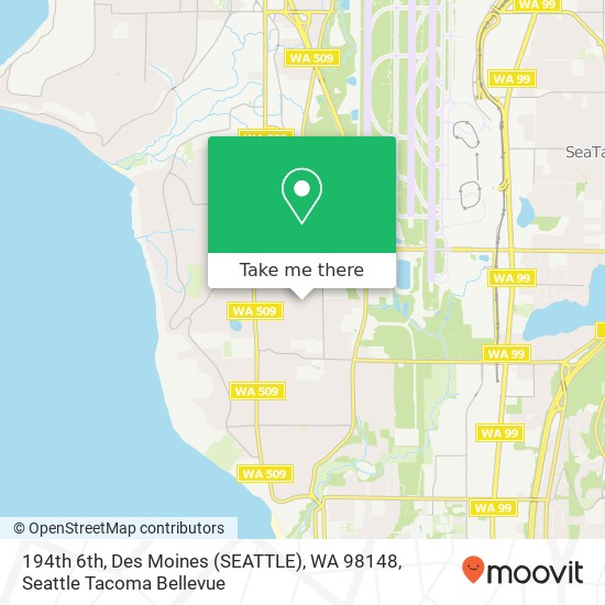 Mapa de 194th 6th, Des Moines (SEATTLE), WA 98148