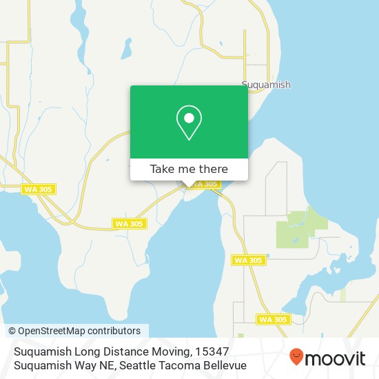 Mapa de Suquamish Long Distance Moving, 15347 Suquamish Way NE