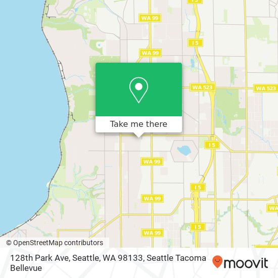 Mapa de 128th Park Ave, Seattle, WA 98133