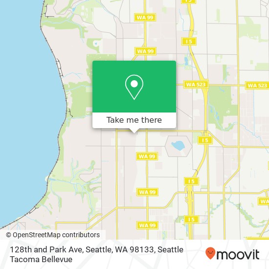 Mapa de 128th and Park Ave, Seattle, WA 98133