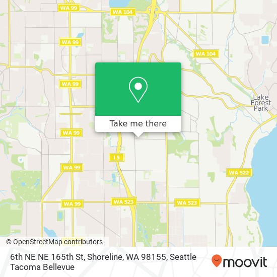 Mapa de 6th NE NE 165th St, Shoreline, WA 98155