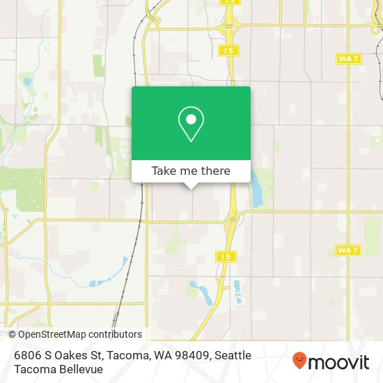 Mapa de 6806 S Oakes St, Tacoma, WA 98409