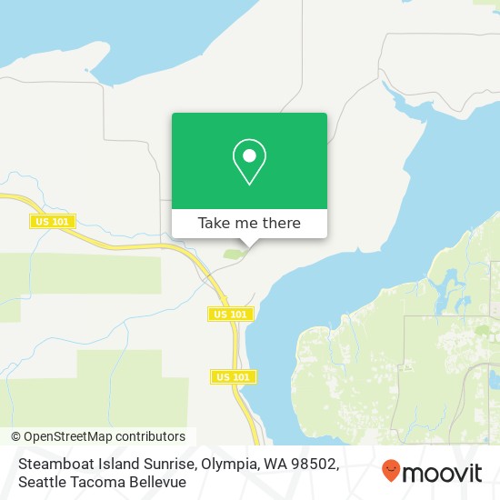 Mapa de Steamboat Island Sunrise, Olympia, WA 98502