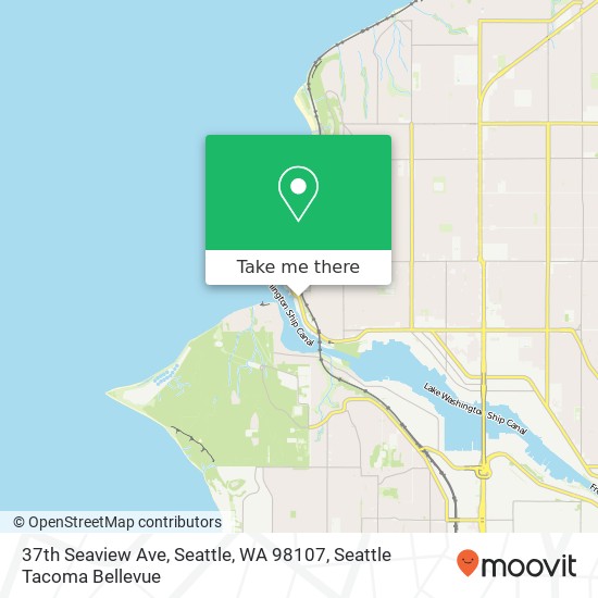 Mapa de 37th Seaview Ave, Seattle, WA 98107