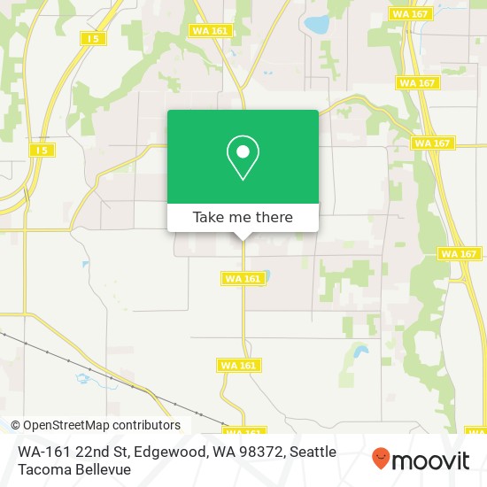 WA-161 22nd St, Edgewood, WA 98372 map