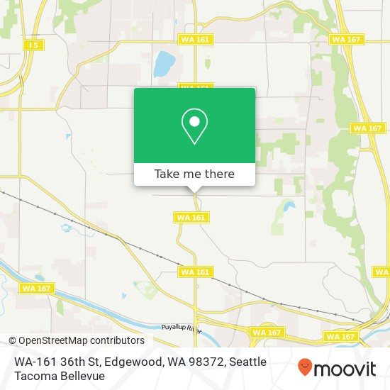 Mapa de WA-161 36th St, Edgewood, WA 98372