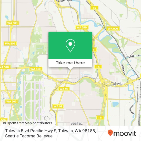 Tukwila Blvd Pacific Hwy S, Tukwila, WA 98188 map