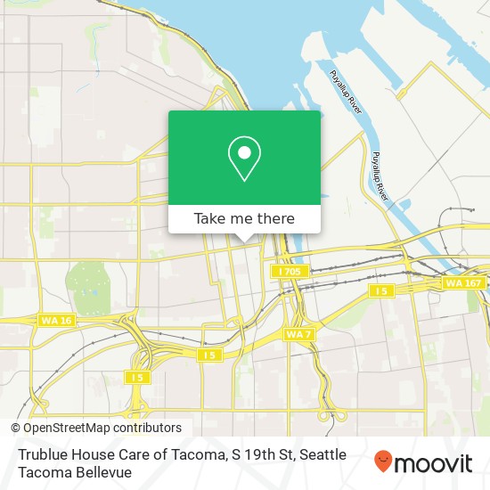 Trublue House Care of Tacoma, S 19th St map
