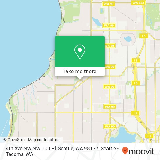 Mapa de 4th Ave NW NW 100 Pl, Seattle, WA 98177