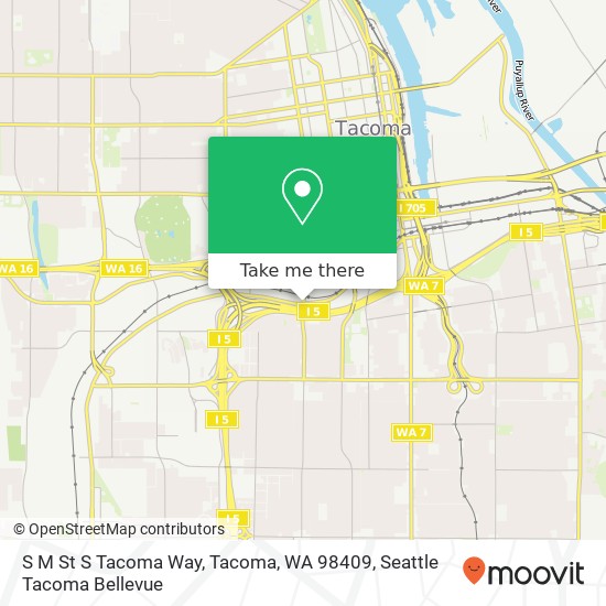 S M St S Tacoma Way, Tacoma, WA 98409 map