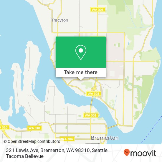 Mapa de 321 Lewis Ave, Bremerton, WA 98310